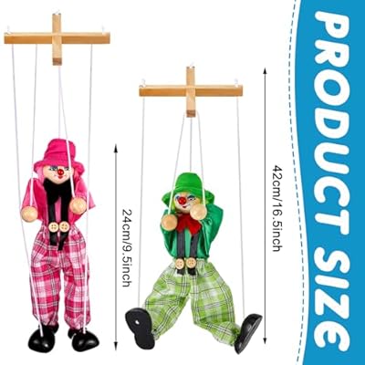 Meooeck 6 Pack Wooden Marionette Puppets Pull String UK | Ubuy