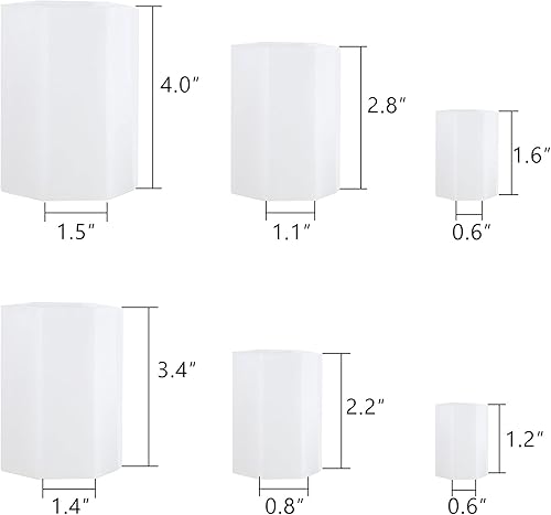 Miniatura 10 de Gartful Moldes de resina rectangulares, 6 moldes de silicona en forma de cubo, moldes de resina epoxi para adornos de bricolaje, proyectos de
