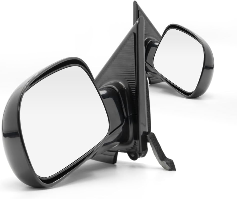 For Dodge Caravan 2006 2007 Driver and Passenger Side | Pair Door Mirror | Manual | Paint to Match | Replacement For 4894411AE | CH1320203
