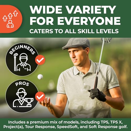 Golf Ball Monkey Recycled Balls for Taylormade Golf Balls Mix 50 Pack- 4A/ Near Mint TP5, TP5X, Project A, Tour Response, Distance Plus, RBZ & Burner Includes Tees & Mesh Bag