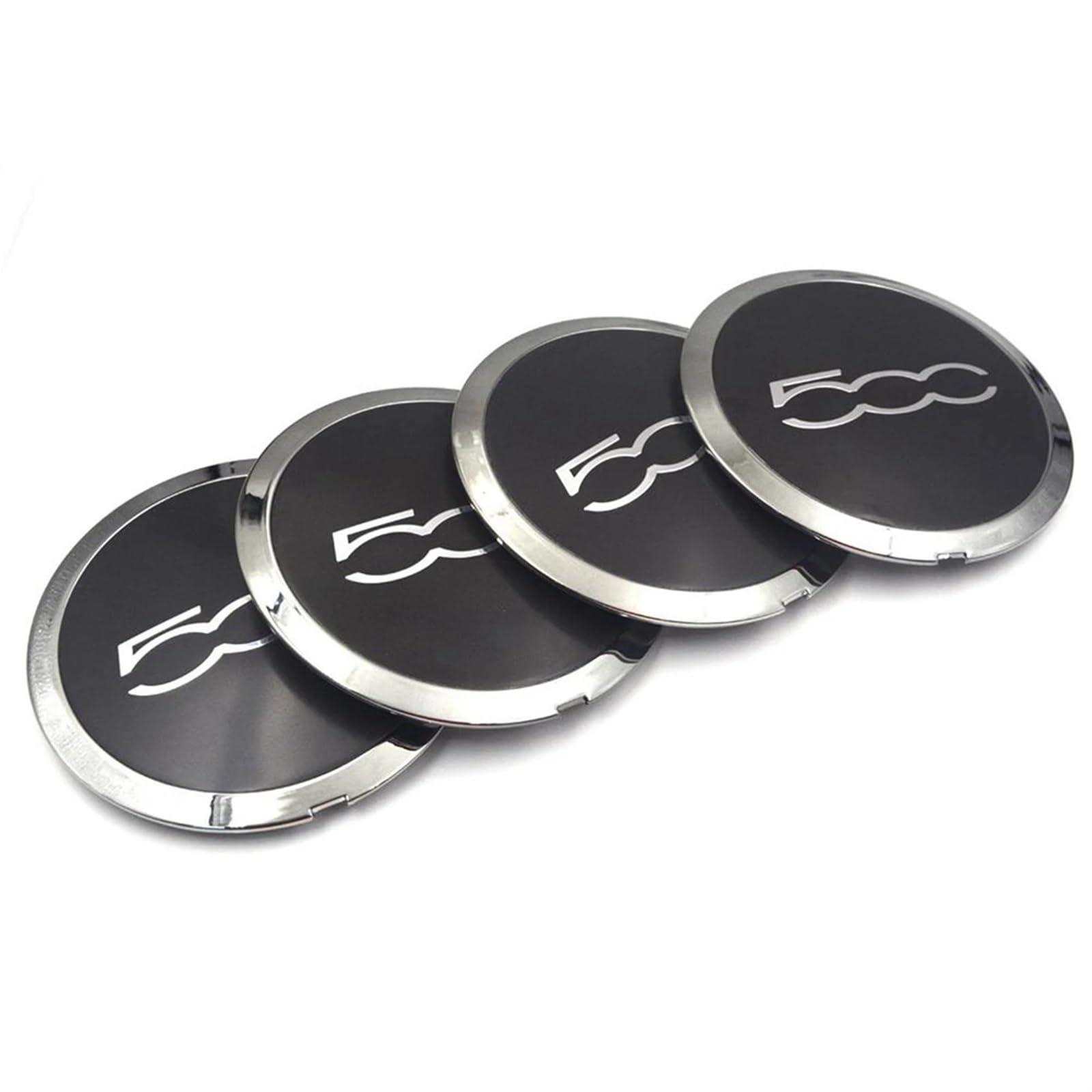 CHENZI [Replacement] 4Pcs 133mm Hubcap for Fiat 500 Wheels Centre Hub Caps Set 68078419AC 68078421AC Cover 51884863