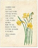 Golden Daffodils William Wordsworth Inspirational Literary Quote. Available Fine Art Paper, Laminated or Framed. Multiple Sizes.