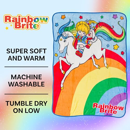 Image of Silver Buffalo Rainbow Brite, Starlite, Twink, Throw Blanket, 45x60in