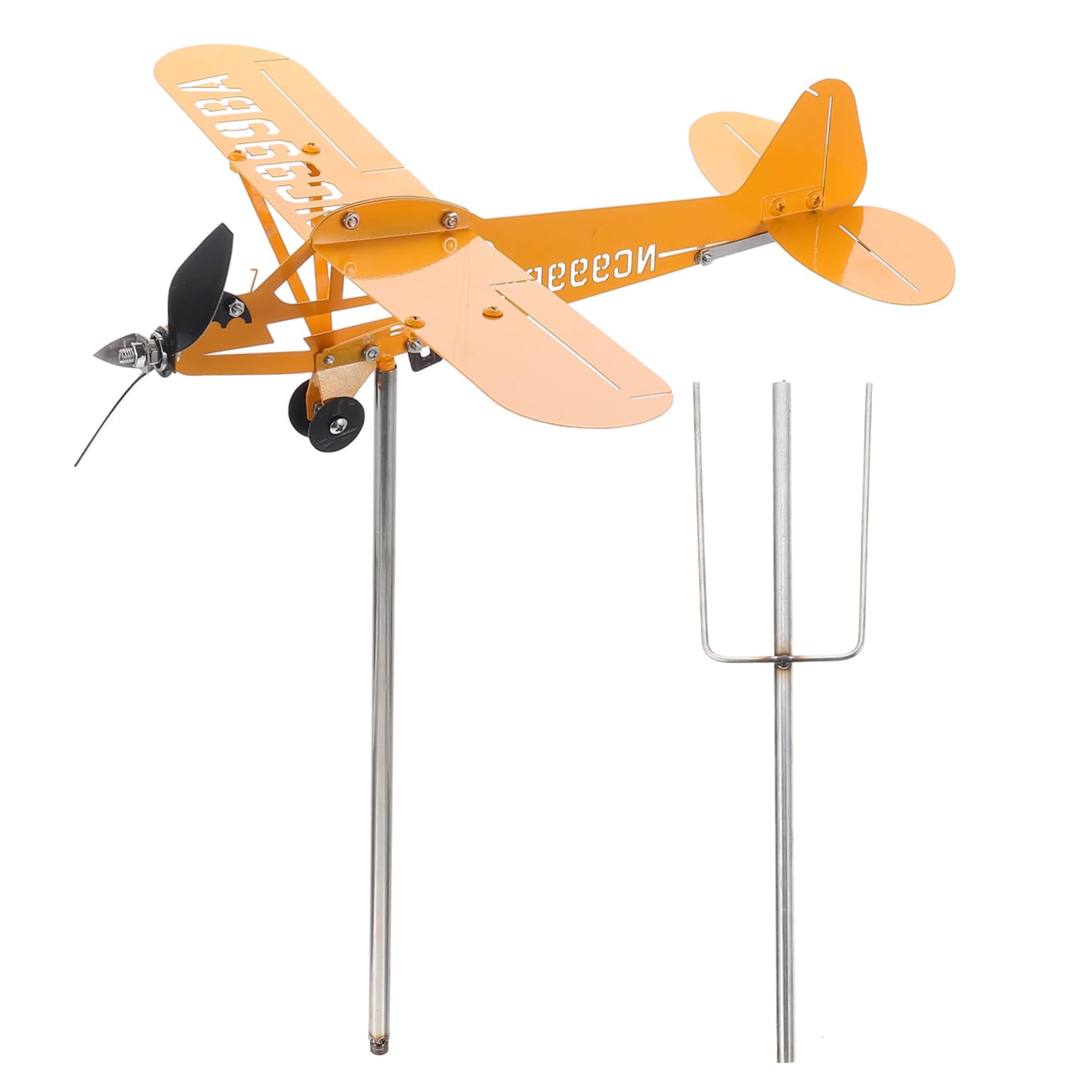 TAXXII Aircraft Weathervane Outdoor Garden Decor Metal Windmill Ornament Iron Weather Vane Wind Direction Indicator for Wall