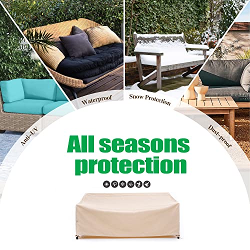 F&J Outdoors Waterproof Uv Resistant L Shaped 3 Seater Cushion Couch Patio Sofa Cover,82" Wx39 Dx36 H #TOP6