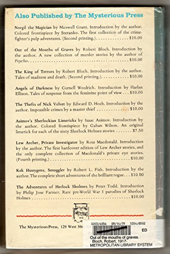 Out of the mouths of graves 0892960442 Book Cover