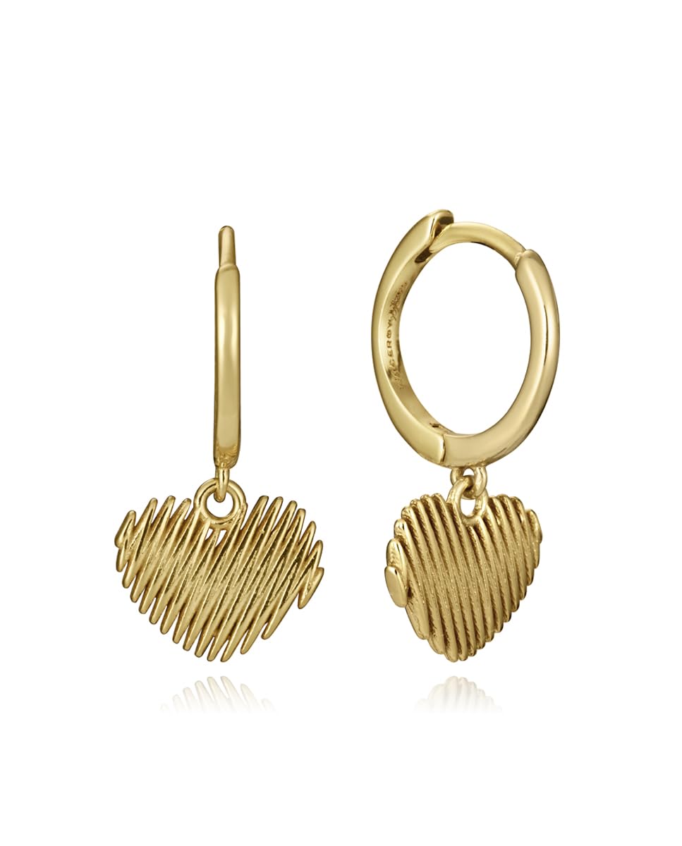 Viceroy Jewels Pendientes Corazón Trend 13188E100-00 Mujer - Plata Ley, Baño Oro