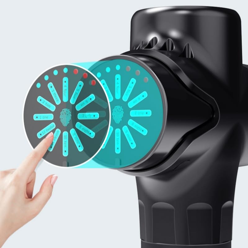 oryzom Pistolet do masażu V1 Pro – technologia głębokich tkanek z 3600 obr./min, 30 regulowanymi poziomami i 6 profesjonalnymi końcówkami dla pełnej ulgi mięśni, cichy ręczny dla sportowców, relacji