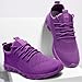 RJYWGS Running Shoes Womens Mens Tennis Gym Sneakers Slip On Walking Comfortable Lightweight Athletic Workout Casual Fashion Sports Shoes Purple Size Women 6/ Men 5