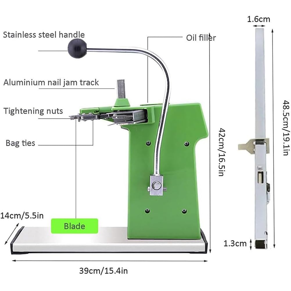 Máquina cortadora manual de salchichas con clips en forma de U para supermercados, panaderías, cafeterías, herramienta de corte portátil fácil de usar para hacer salchichas domésticas y comerciales