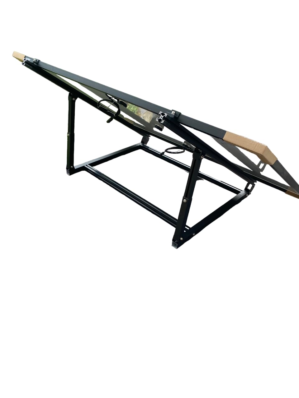 ProfilSun Easy - Kit de soporte completo independiente y regulable para paneles solares de aluminio negro