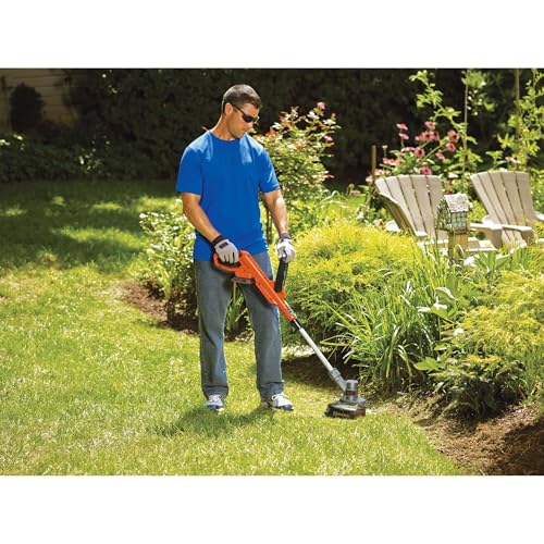 BLACK+DECKER 20V MAX String Trimmer and Edger 2 in 1, Cordless Weed Wacker with Auto Spool Feed, Battery and Charger Included, 12 Inch Steel Deck, Reduced Vibration (LST300) by BLACK+DECKER - Image 9