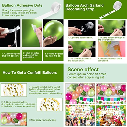 79 Pcs Hawaiian Luau Birthday Party Decorations Tropical Happy Birthday Party Supplies Include Summer Flamingo Backdrop Latex Balloons Artificial Tropical Palm Leaves For Birthday Party Decorations #TOP2