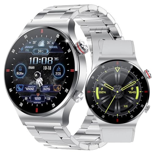 JUSUTEK 2025 vV BluetoothʘbX}[gEHb`,1.28C`rv,smart watch,yRg[,@\Ǘ,NFC@\,SMS/Twitter/WhatsApp/Line/Gmailʒm,M\,iphone&A