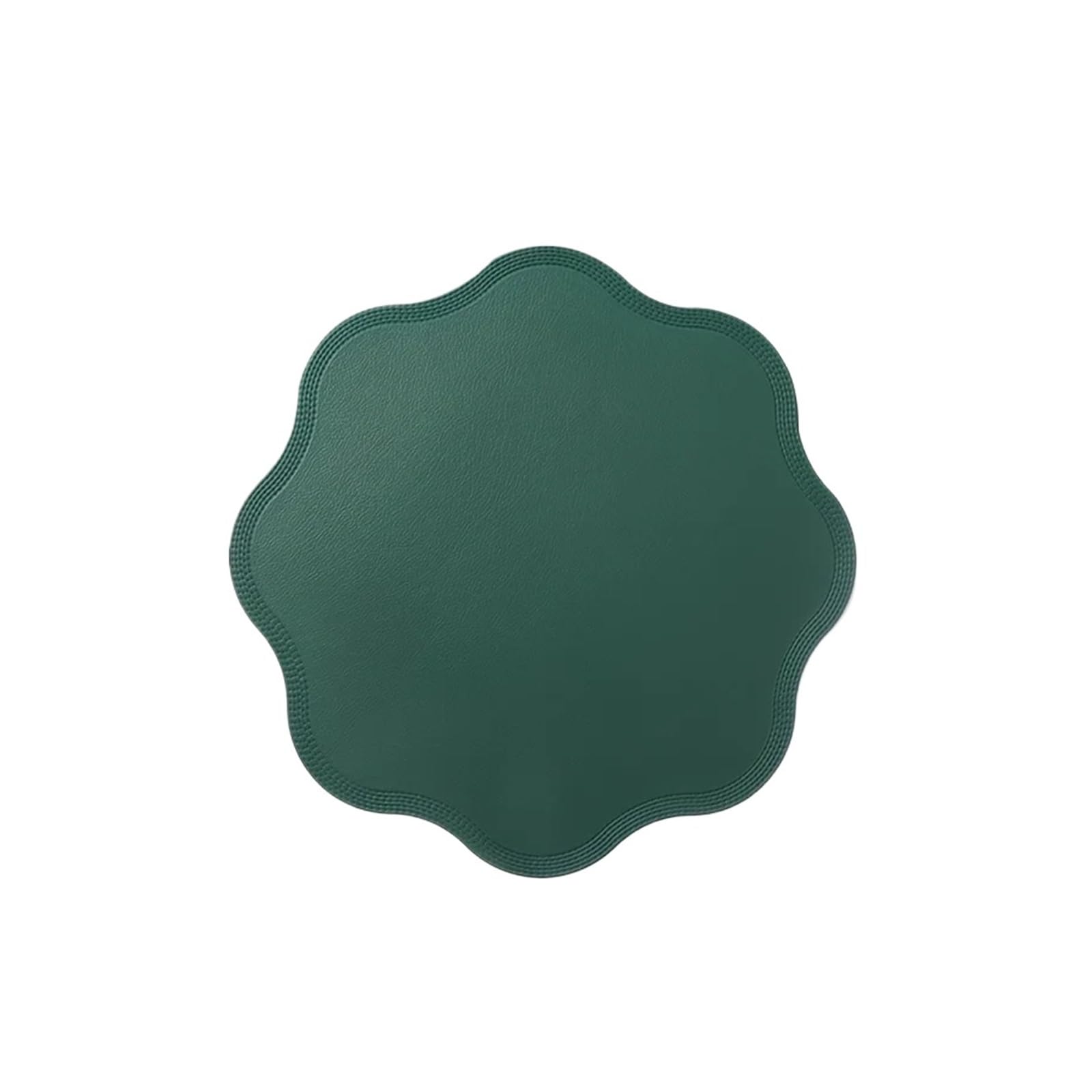 Napperons Ronds Tapis de Table Coussin en Forme Fleur Relief(Flower Black,6pcs Round 38cm)