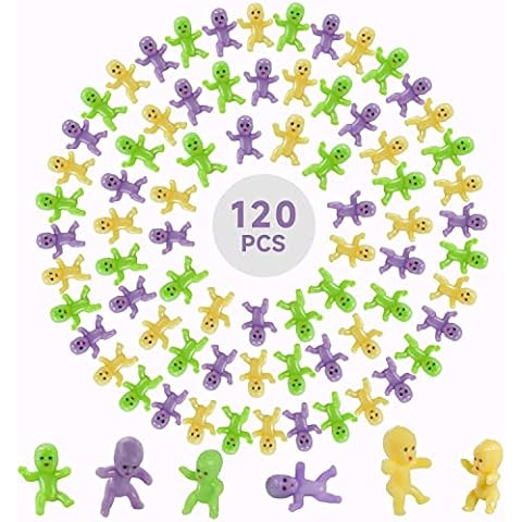Juego de 120 mini muñecas de plástico para bebés DesignBox Cover
