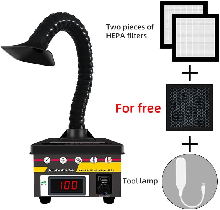 Smoke mist purifier,eliminate toxic smoke Laser Smoke Absorber Solder Fume Extractor Welding Smoke Purifier for Phone Repairing