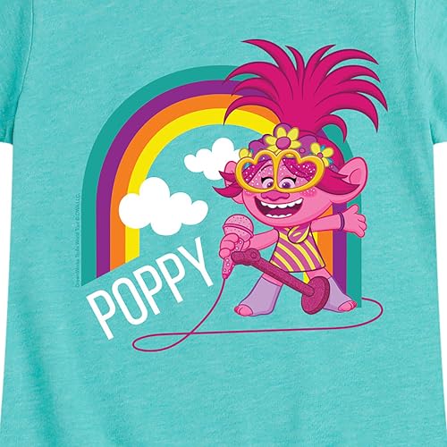HYBRID APPAREL Trolls - Poppy Singing - Toddler & Youth Girls Short Sleeve Graphic T-Shirt3