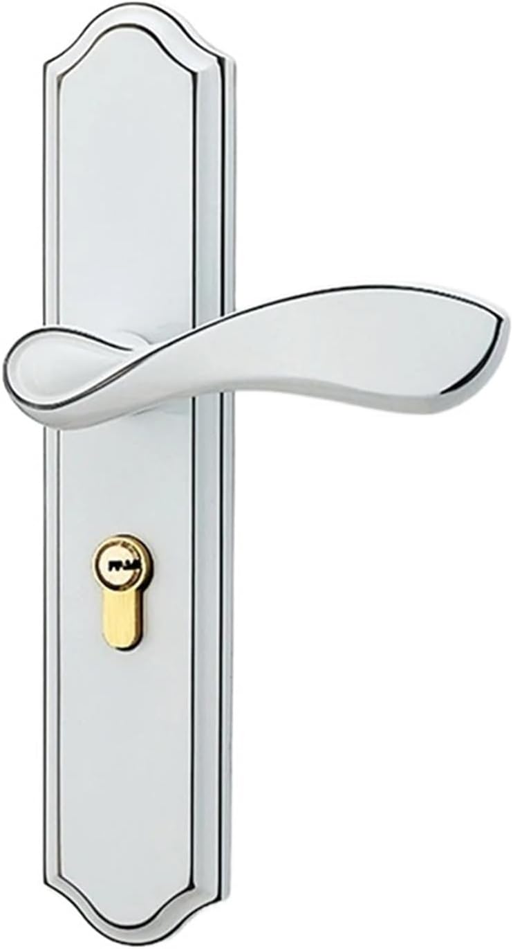 Mute Room Door Lock Zinc Alloy Interior Door Lock Handles Gate Lock Furniture Hardware 1Pcs(Green Bronze_50MM)