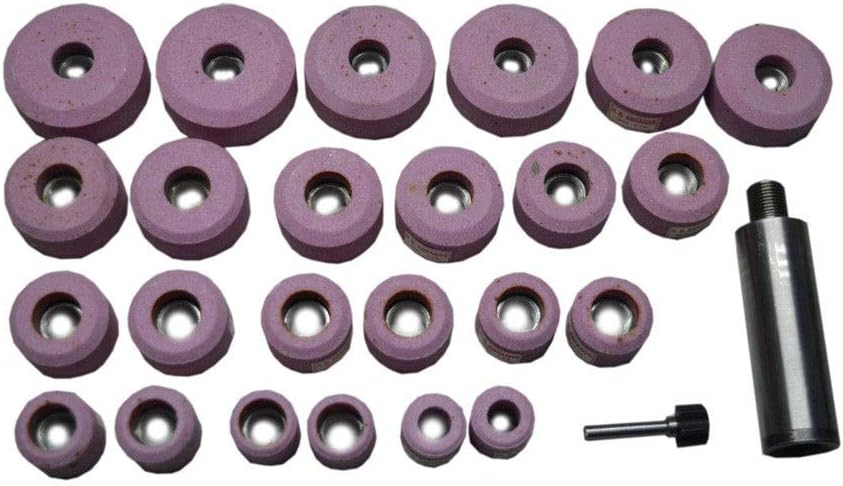 RAHISH TOOLSSIOUX VALVE SEAT PINK GRINDING WHEELS SET 24 PCS STONE HOLDER STAR DRIVE 11/16"