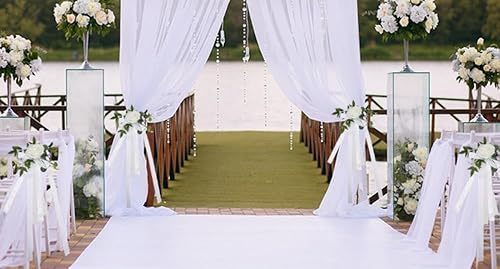 Miniatura 8 de Decoración de pasillo de boda, flores de banco, 6 piezas de rosas artificiales, decoración de silla de flores de iglesia, celebración de iglesia,