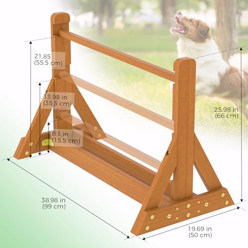 SuniBoxi Dog Agility Set, Wooden Dog Agility Jumps & Dog Hurdles,Dog Agility Equipment, Dog Agility Course,Dog Agility Course Backyard Set,Obstacle Course for Dogs,Dog Hurdles Training Equipment