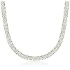 Michooyel Tennis Necklace for Women Tennis Chain Women Iced Out Necklace Prong-Setting 5A Cubic Zirconia Stones Fashion Jewelry 3mm 4mm 5mm 6mm, 16,18,20,22,24 Inches
