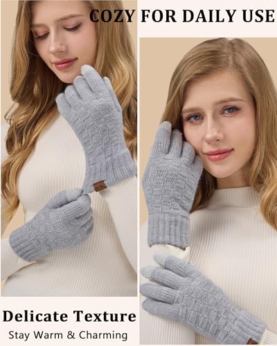 REACH STAR Winter Gloves for Women-Upgraded Touch Screen Elastic Thermal Knit Lining Warm Gloves for Cold Weather - Image 5