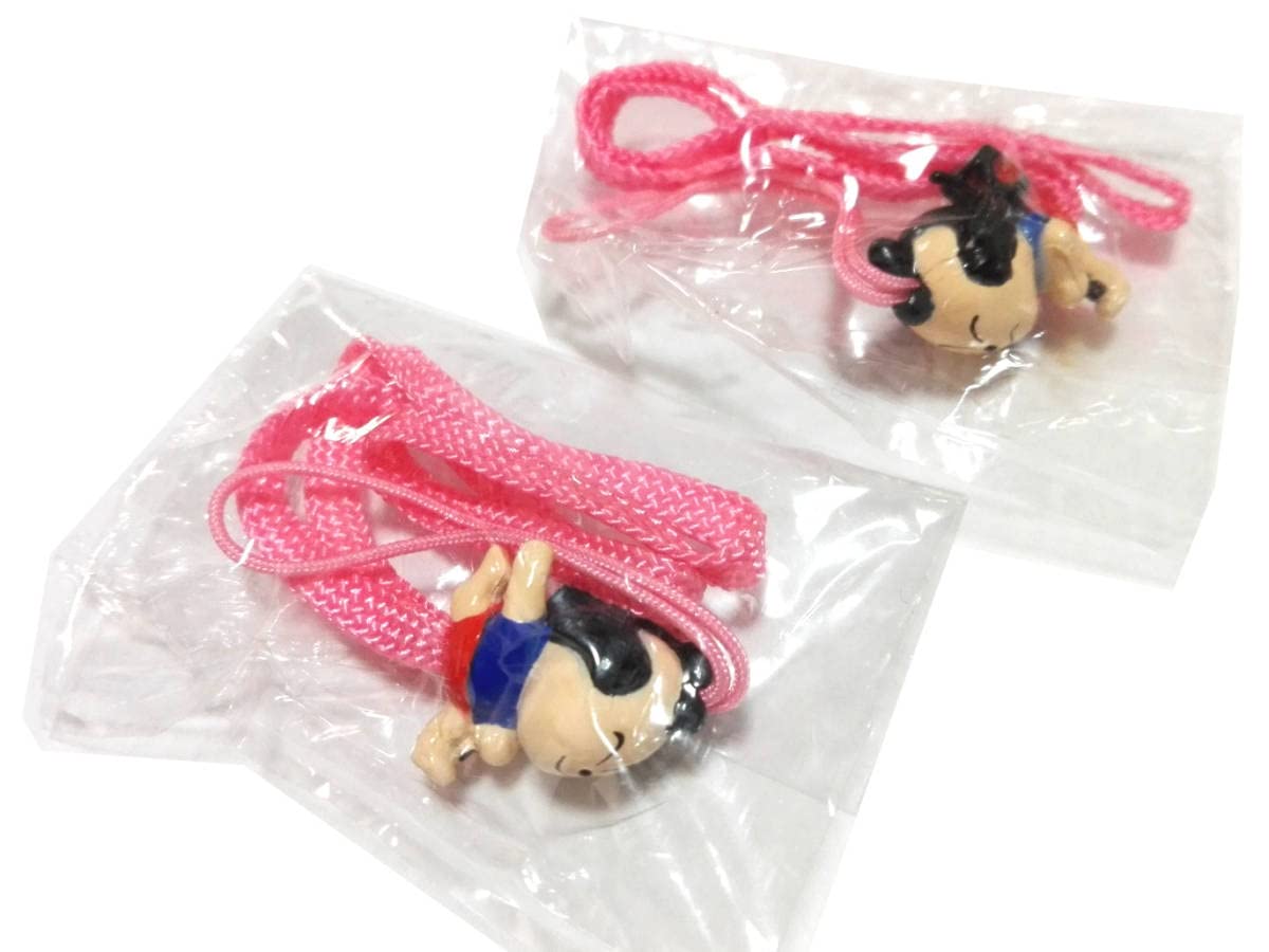 Amazon.co.jp: 佐川急便 飛脚くん 飛脚君 ストラップ 2個セット ピンク 