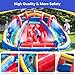 Mixcous Inflatable Water Double Slides Park, Bounce House with Splash Pool, Large Blow Up Water Slide for Kids with Climbing Wall, Durable Design Backyard Play Park, Quick Setup (Dry/Wet Use)