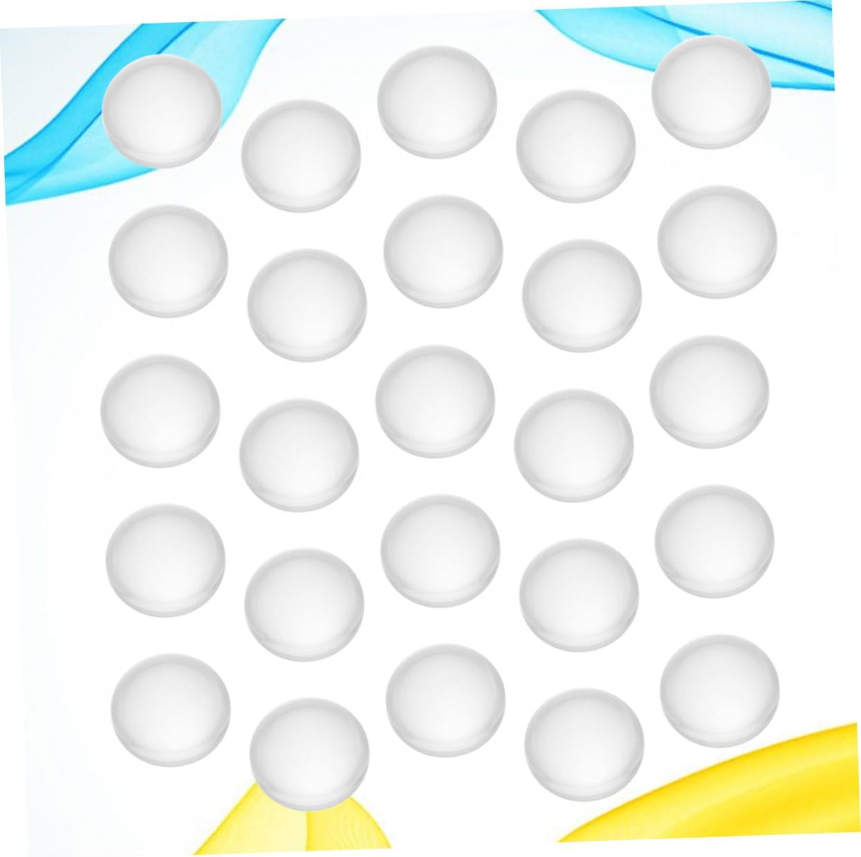OSALADI 50pcs Glass for Jewelry Making Flat Back Round Gems for Crafting Earring and for Home Decor and Art Projects