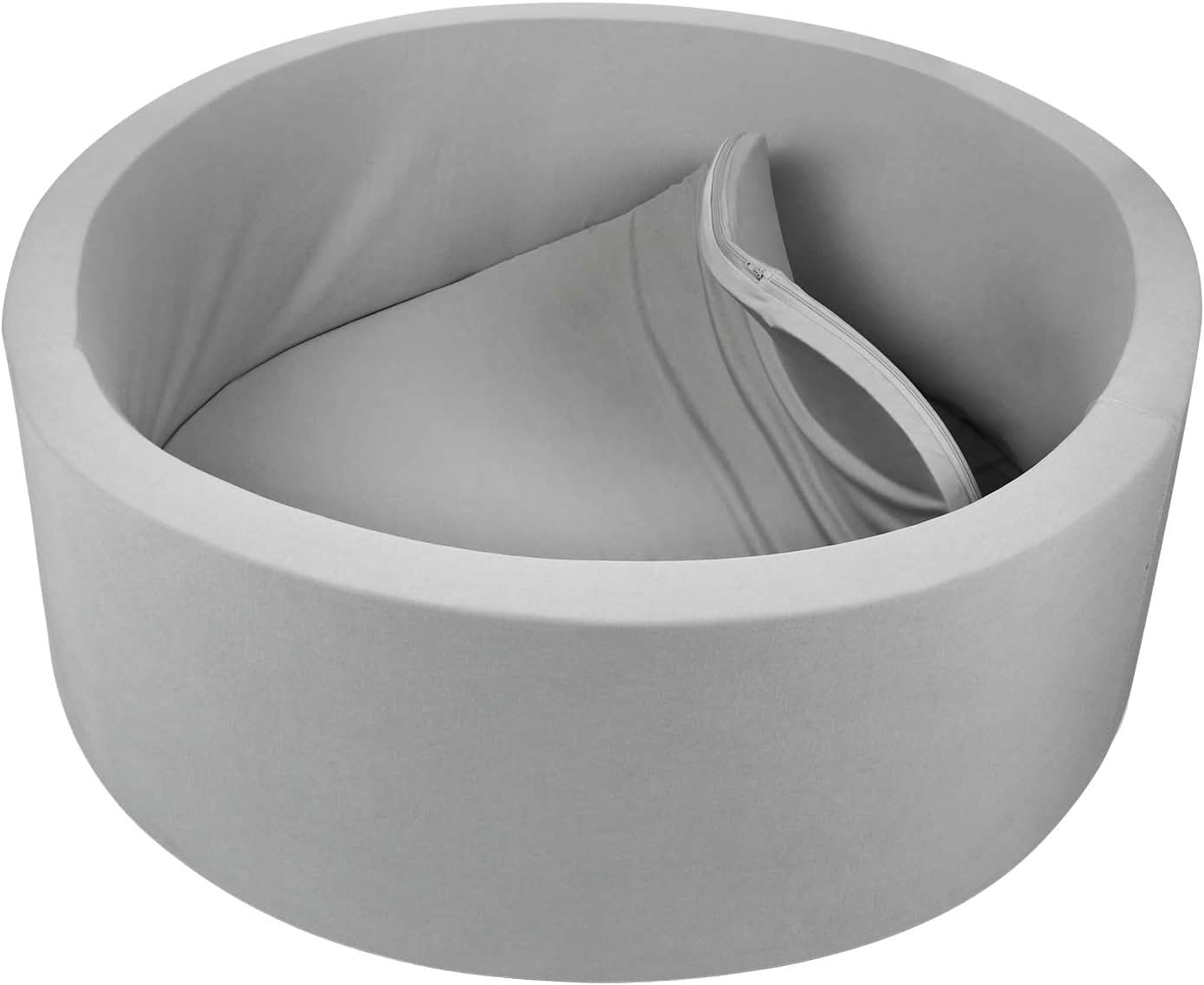 Orthologics Foam Ball Pit, Kiddie Balls Pool Round Playpen, Soft Memory Foam, Indoor/Outdoor, 90cm x 30cm, Grey, For Children/Toddlers/Boys/Girls OL27