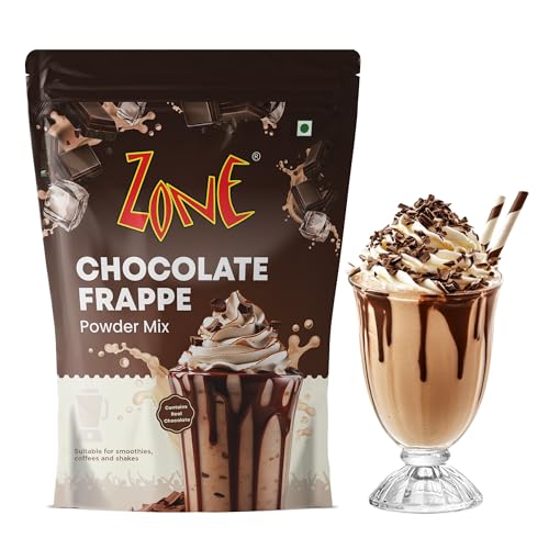 Zone Chocolate Frappe Powder | Premium Café-Style Frappe Base for Cold Coffees, Milkshakes, Mochas, Iced Coffees & Desserts | Smooth & Creamy Instant Mix | 1kg Pack – More Servings, Perfect For Café Restaurants & Professional Use