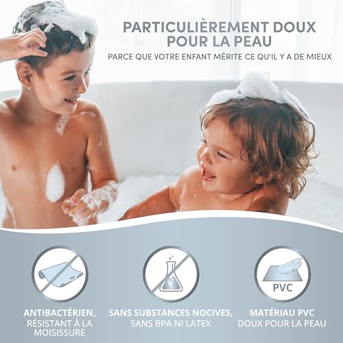 Tapis de bain bébé antidérapant 100 x 40 cm Avakido