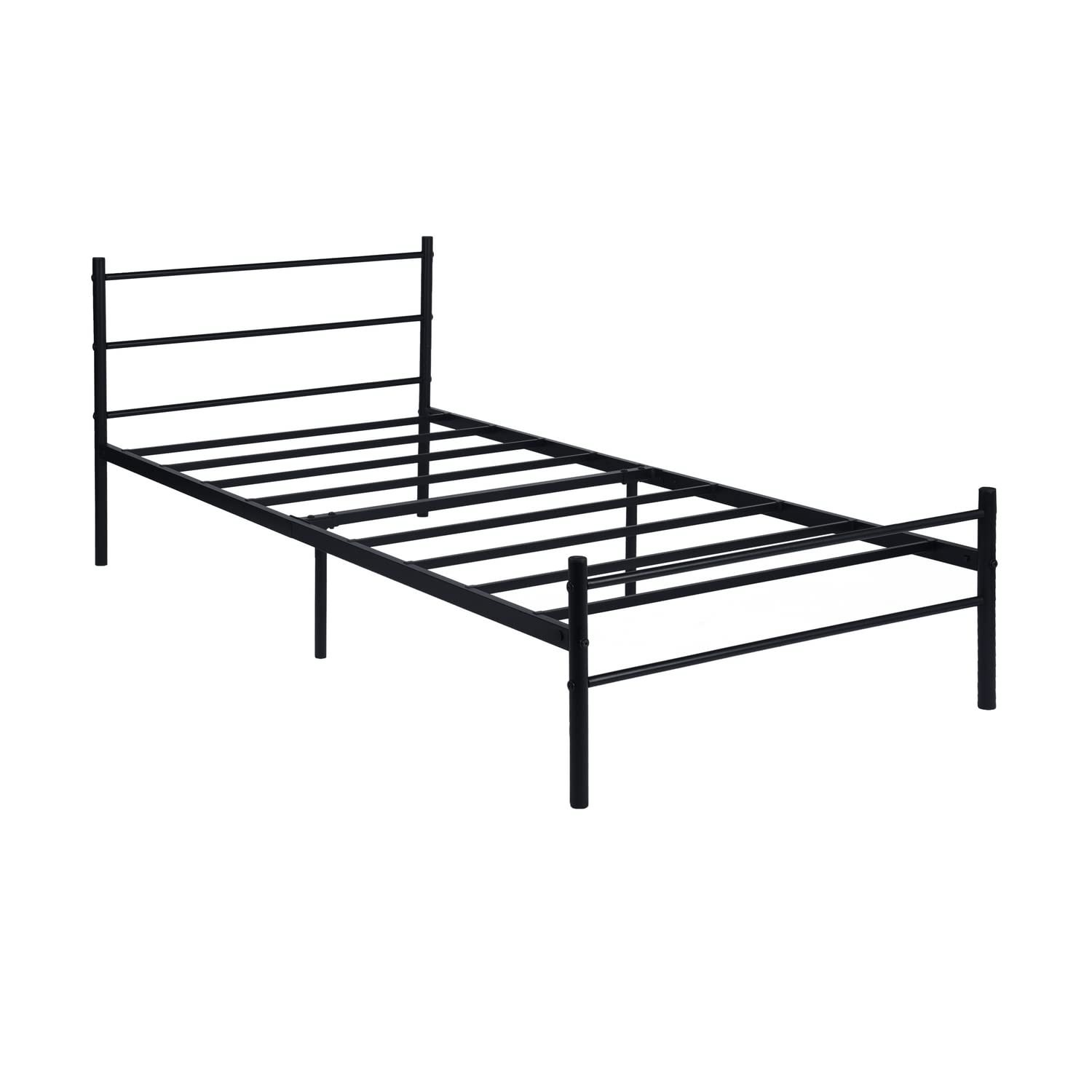 FurnitureR Cama de primeros auxilios con marco de metal resistente, diseño moderno de línea negra, ahorro de espacio y duradera para respuesta de emergencia, escenarios de negocios y viajes, Primo