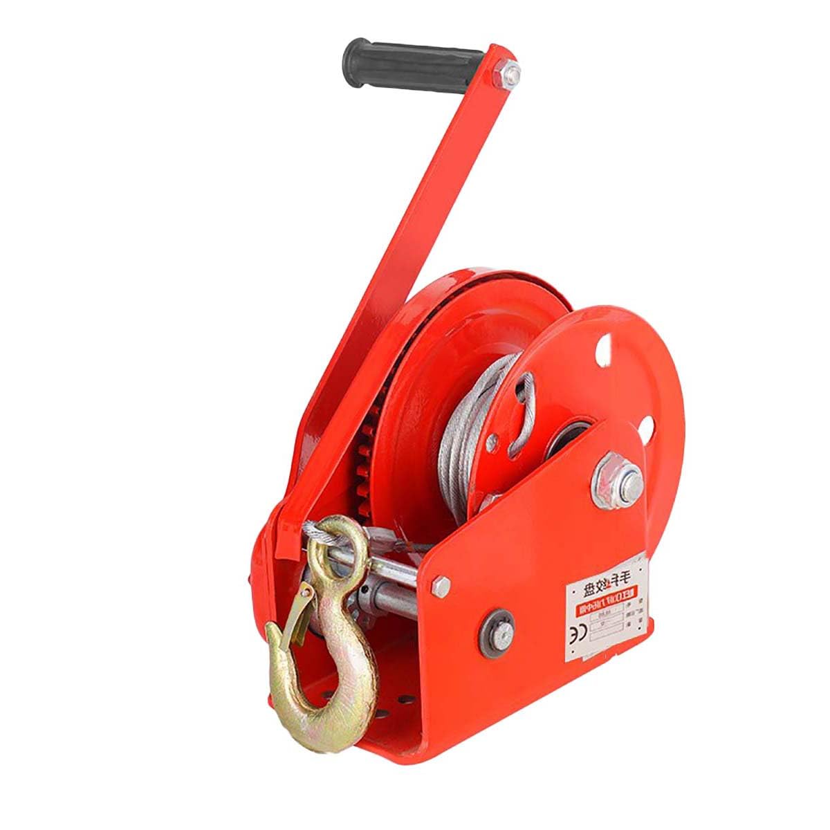 Treuil à cliquet manuel 816kg câble acier pour remorquage bateau VTT applications marines