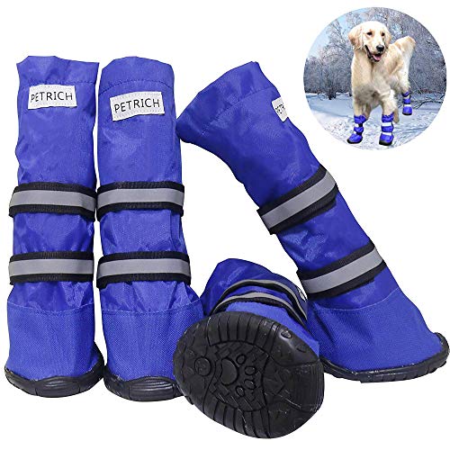 URBEST Dog Shoes, Waterproof Dog Boots for Medium and Large Dogs, Warm Lining