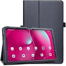 DMLuna Case for T-Mobile Revvl Tab 2 10.1" Model9185W, 2025 Release ONLY, Folio Premium PU Leather Cover with StandNOT FIT REVVL TAB 5G 10.36" 2023, Black