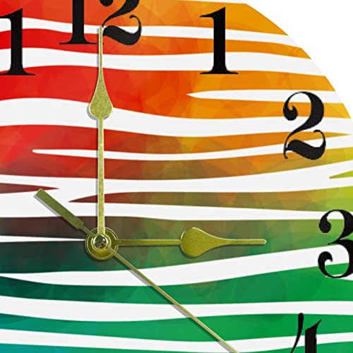 Horloge murale colorée léopard 25,4 cm pour une maison joyeuse - 3