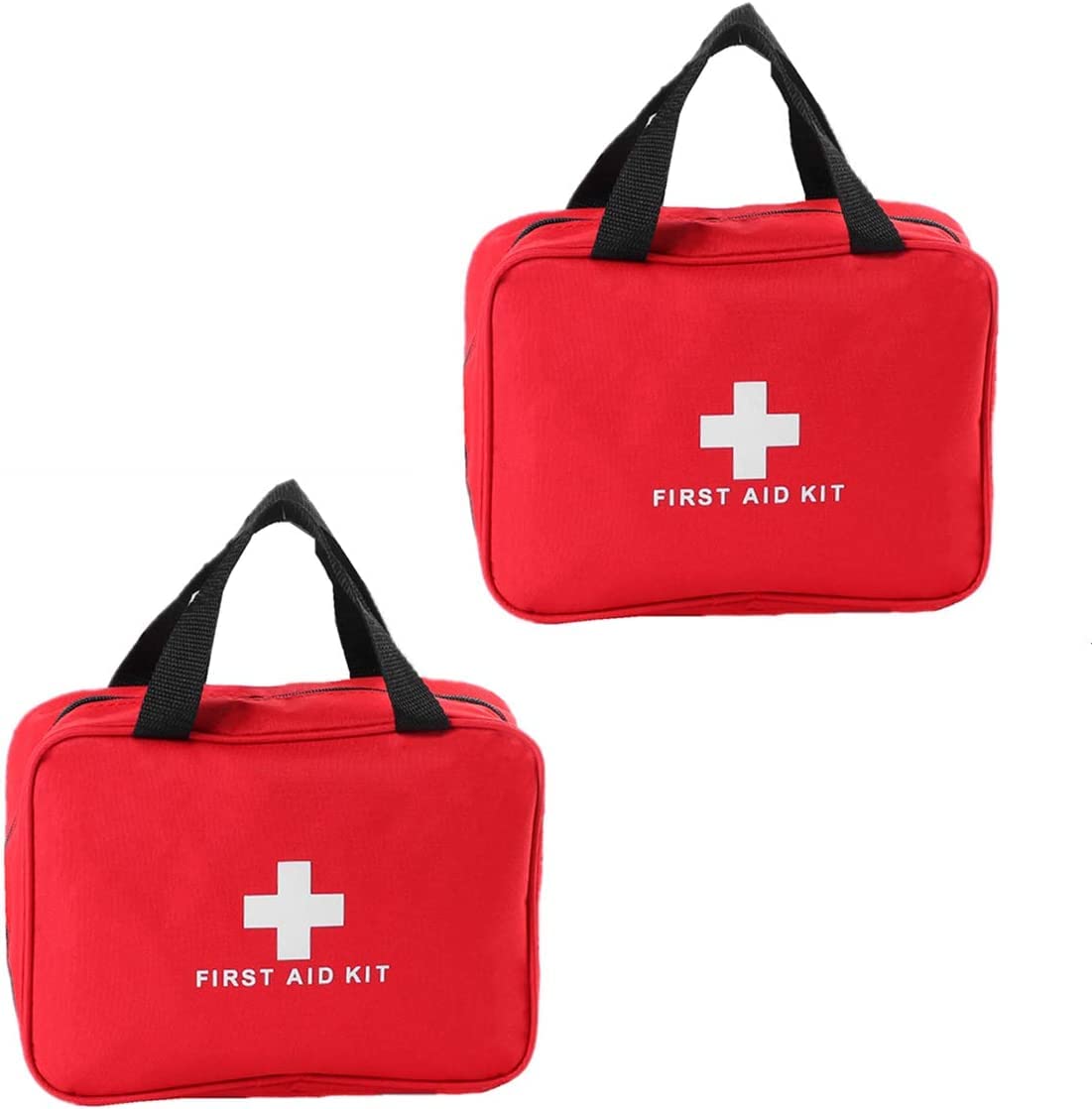 First Aid Bag First Aid Kit Empty Medical Storage Bag Red Trauma Bag for Emergency First Aid Kits Car Workshop Cycling Outdoors (Red 2)