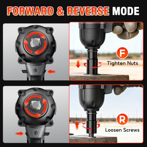 Image of SOARFLY 1 /2 inch Cordless Impact Wrench, 738 Ft-lbs (1000 N.m) Impact Gun