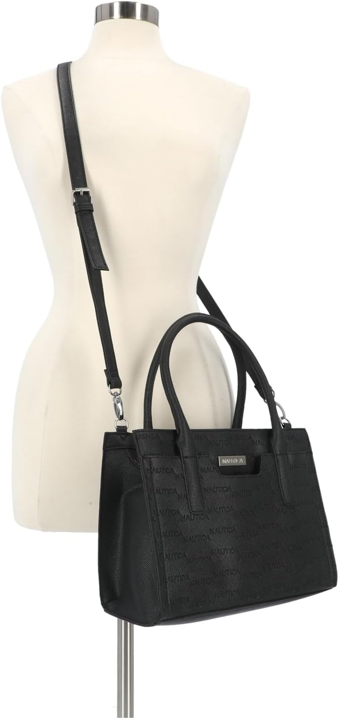 Nautica Womens Sandy Jr. Top Handel Satchel with Removable Crossbody Strap