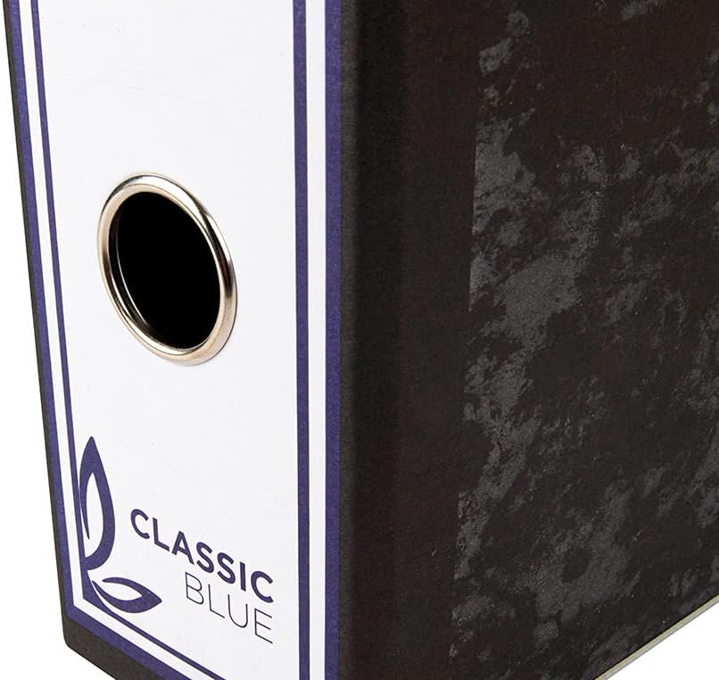 Lever Arch File liderpapel A4 Classic Blue Carton entrecolado Without Rado 80 mm Spine Black Compressor Metalico