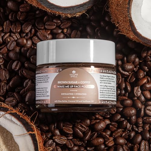 Nature Spell Brown Sugar & Coffee Exfoliating Face Scrub, Gently Refines Skin Texture & Calms, Vegan, 100Ml - 4