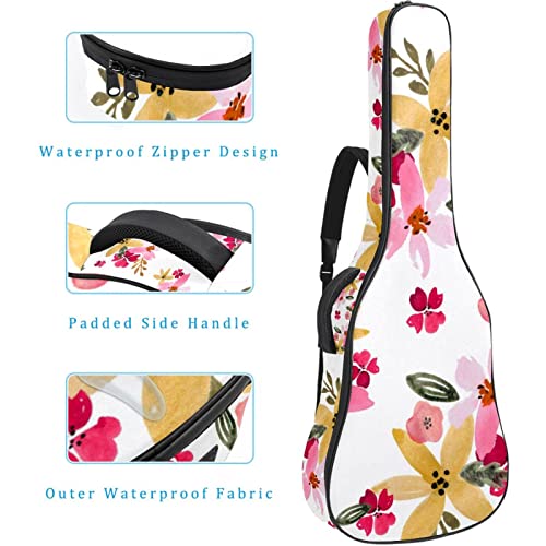 Housse de transport étanche pour guitare avec bandoulière réglable, motif flamant rose, feuilles tropicales, Multicolore… - Les Beatles, Paul McCartney, John Lennon, RIngo Starr, George Harrison Housse de transport étanche pour guitare avec bandoulière réglable, motif flamant rose, feuilles tropicales, Multicolore… – Image 5