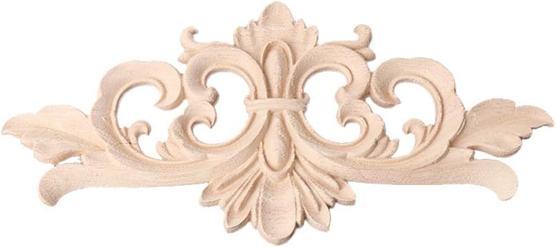 Gszfsm001 Wood Carved Corner Onlay Applique Frame Decoration Furniture Unpainted Home