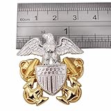 Reproduction WWII US NAVY OFFICERS HAT METAL PIN BADGE