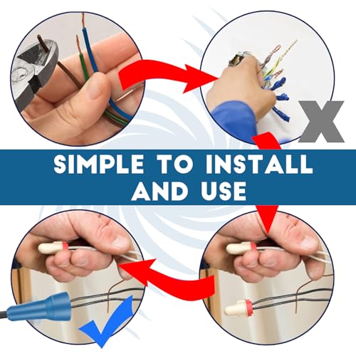 Image of Wire Twister Tool, Twist Wire Connector Socket, Driver with 1 /4 inch Chuck for electricians(2 Pack-blue)