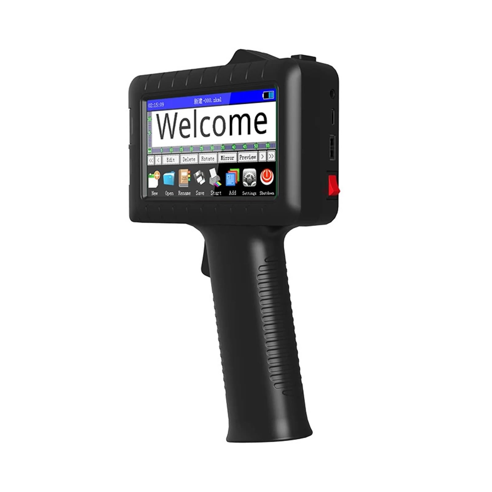 MYUYEE Inkjet Printer Label Printer Character Date Qr Code Pipe Sticker Printer For Packing Production On Any Surfaces (Black Printer No Ink)