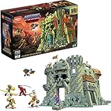 mega nesia Castle Grayskull zum Zusammenbauen lässt sich aufklappen und schließen, mit 3 Ebenen und 6 Bereichen, Thronsaal, Kommandozentrale, Verlies, Zwei Geheimtüren, funktionierendem Tor, Aufzug und Türmen